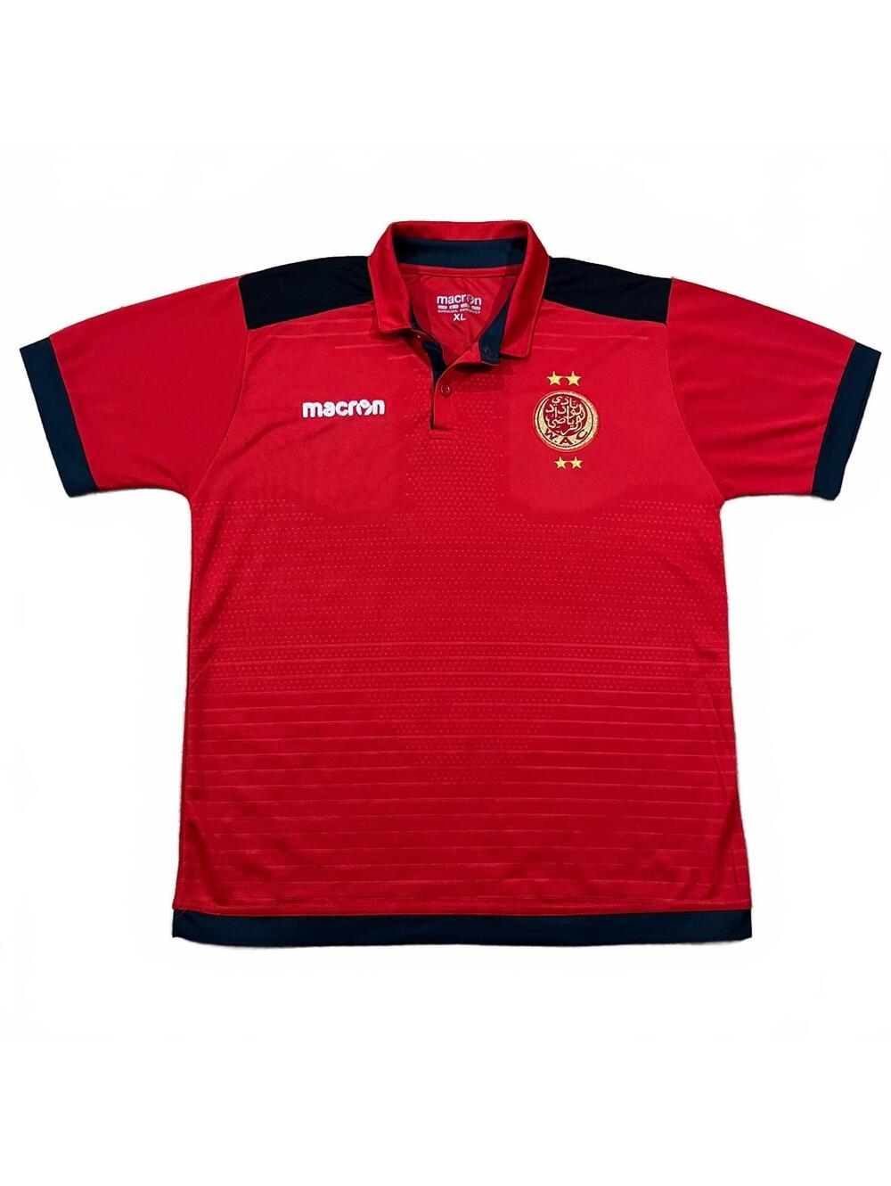 Wydad Athletic Club Macron Polo Shirt Red Size Medium
